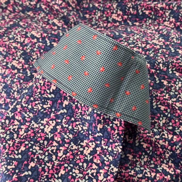 Tailorbyrd Men's Blue-based Multi-color Floral L/S Casual Button-down Shirt, XL - Picture 5 of 5